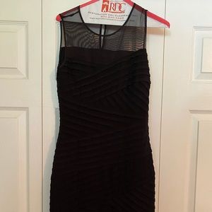Calvin Klein illusion neck line dress